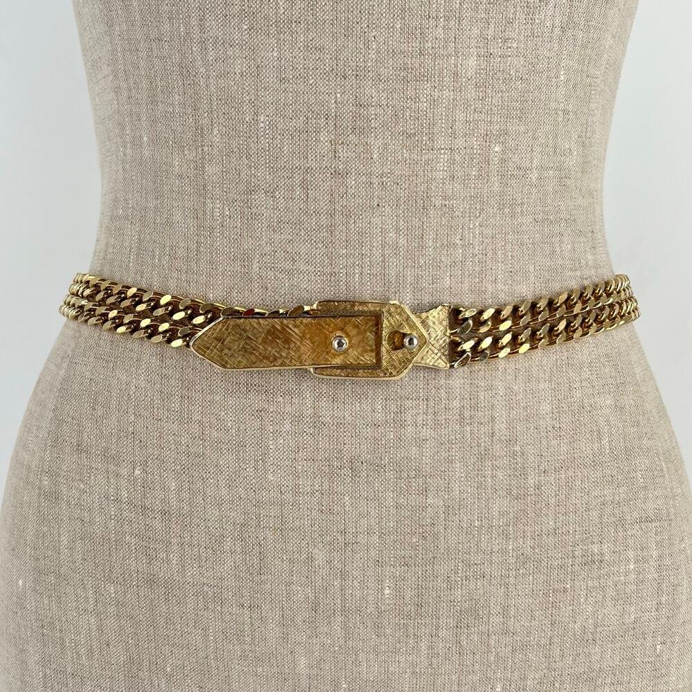 80s Accessocraft gold chain belt 1980s vintage